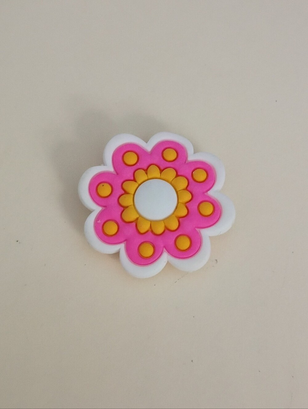 10 for $10 Jibbitz Croc Charm - Flower White, Pink & Yellow Petals White Pistol